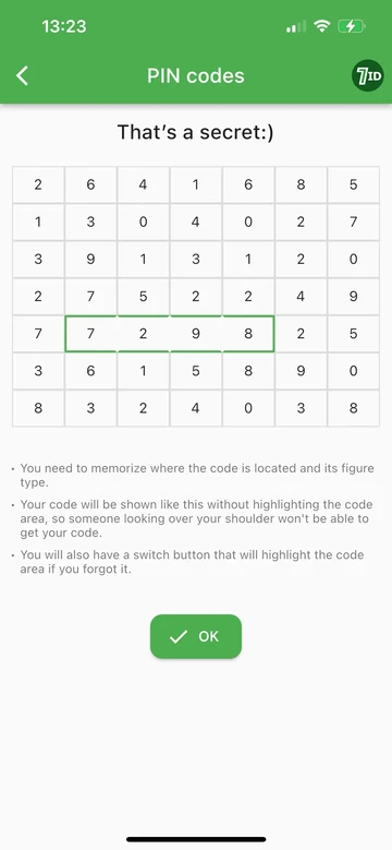 7ID: guarde de forma segura sus códigos PIN en una sola aplicación