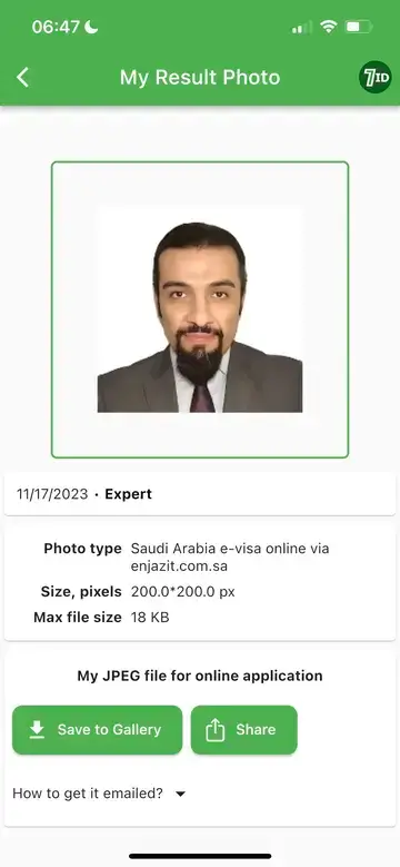 7ID: Contoh Foto Visa Arab Saudi