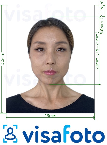 Primer fotografije za China Medicare kartica 26x32 mm z natančno specifikacijo velikosti