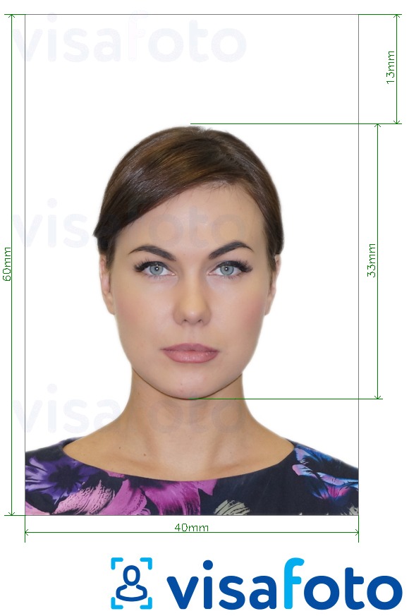 Primer fotografije za Litovska osebna izkaznica 40x60 mm (4x6 cm) z natančno specifikacijo velikosti